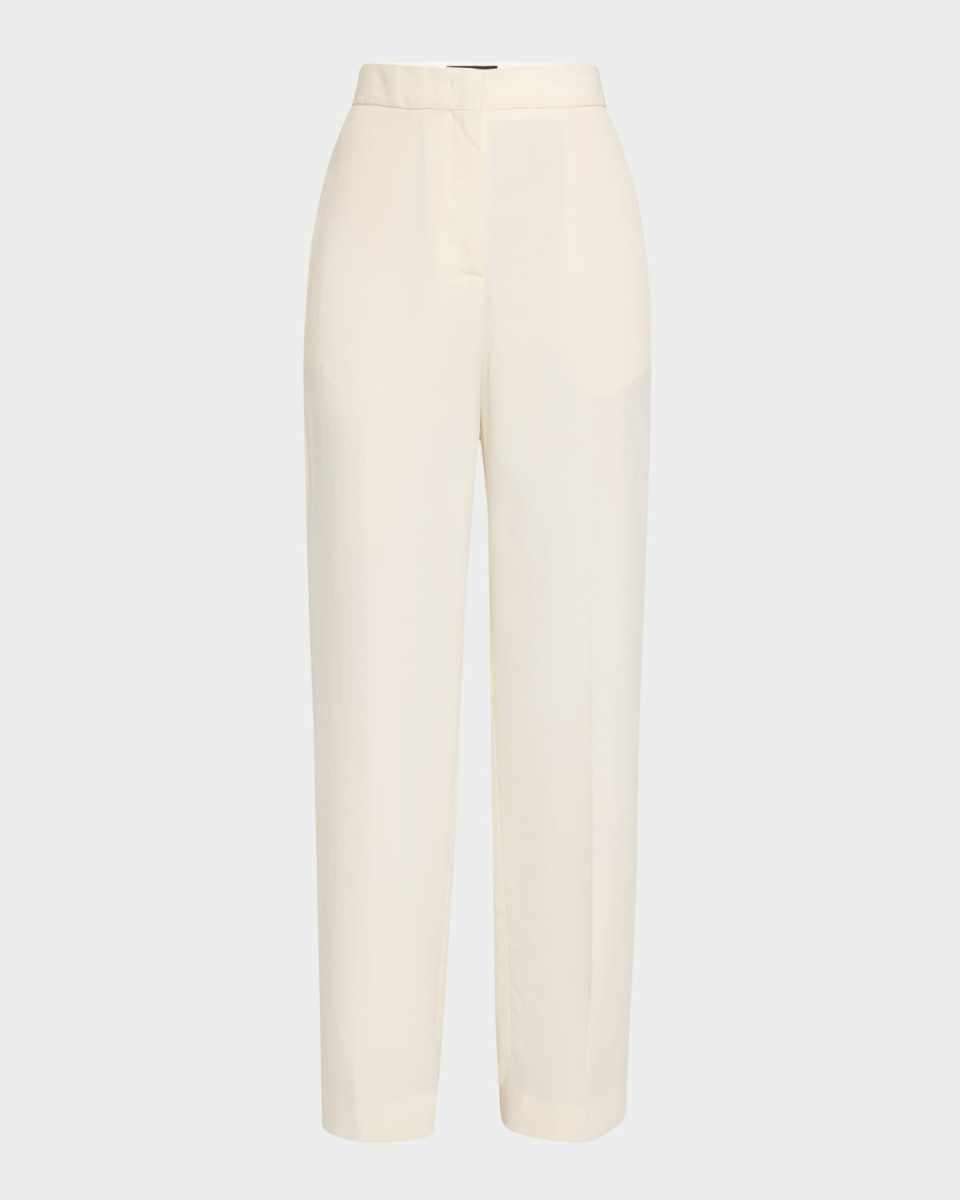 Mid-Rise Straight-Leg Trousers